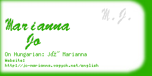 marianna jo business card